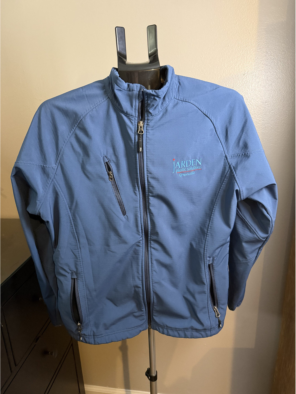 Port Authority Women's Large Blue Fleece Lined Soft Shell Work Jacket